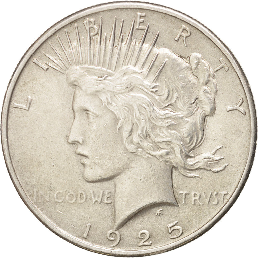 UNITED STATES, Peace Dollar, Dollar, 1925, U.S. Mint, KM #150, AU(55-58),...