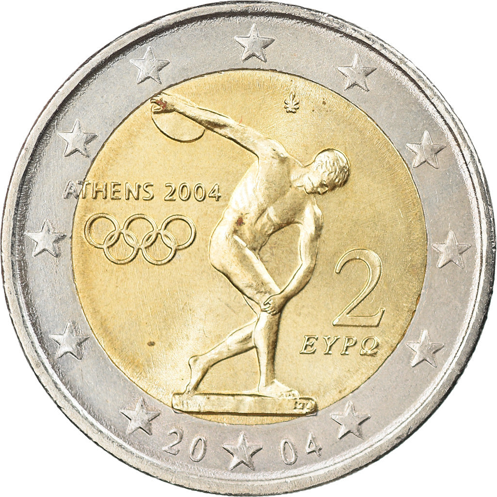 Grecia, 2 Euro, Jeux Olympiques d'Athènes, 2004, Athens, SPL-, Bi-metallico