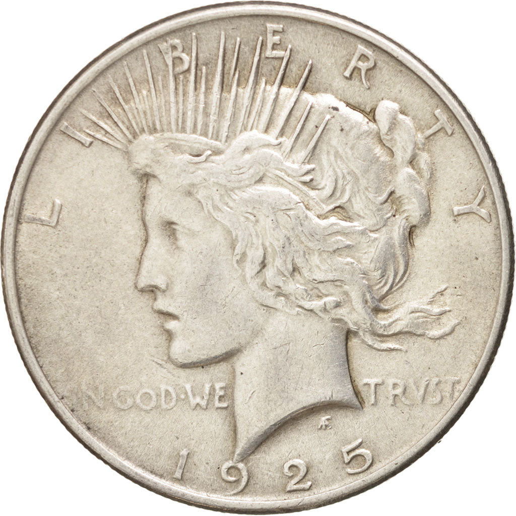 UNITED STATES, Peace Dollar, Dollar, 1925, U.S. Mint, KM #150, AU(50-53),...