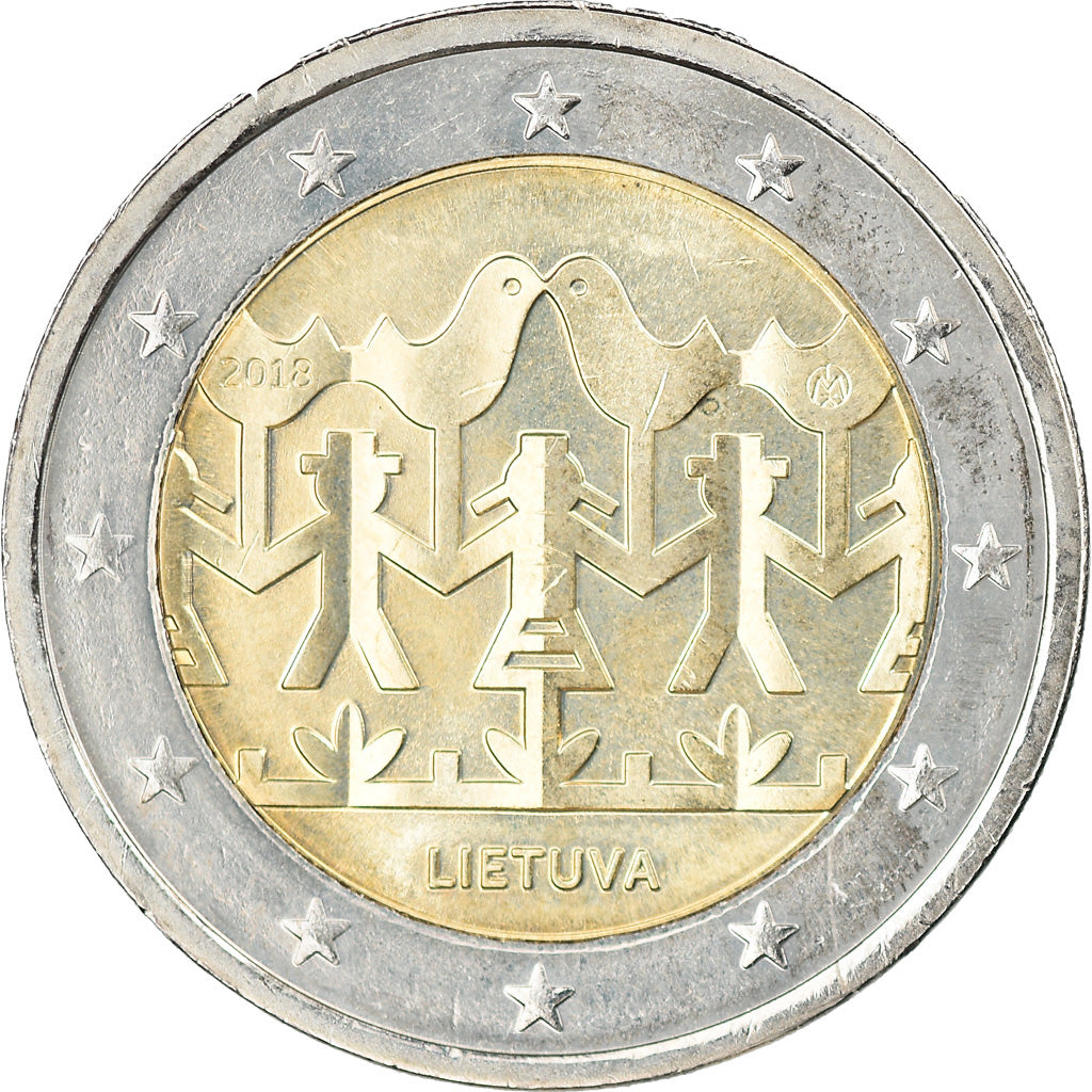 Lithuania, 2 Euro, Festival de la chanson et de la danse, 2018, MS(63)