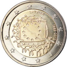 Latvia, 2 Euro, Drapeau européen, 2015, MS(63), Bi-Metallic