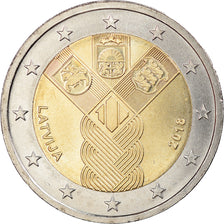 Latvia, 2 Euro, 100 ans des pays baltes, 2018, MS(63), Bi-Metallic