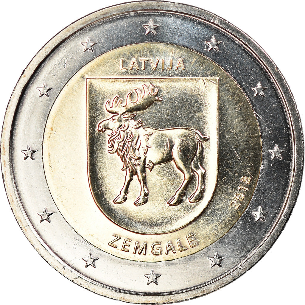 Letland, 2 Euro, Zemgale, 2018, UNC-, Bi-Metallic