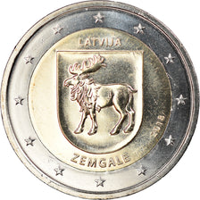 Letland, 2 Euro, Zemgale, 2018, UNC-, Bi-Metallic