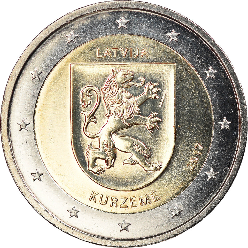 Latvia, 2 Euro, Kurzeme, 2017, MS(63), Bi-Metallic