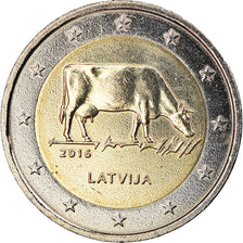 Latvia, 2 Euro, Industrie laitière, 2016, MS(63), Bi-Metallic