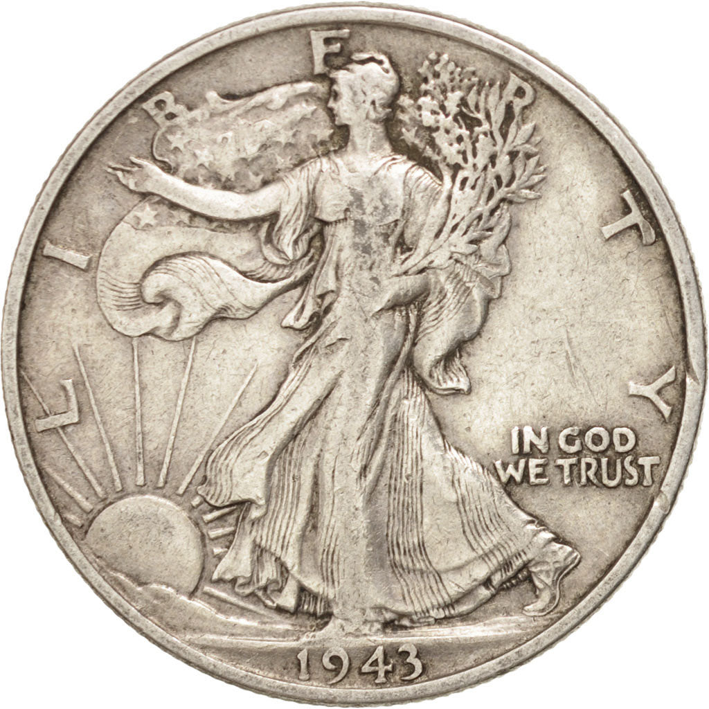 UNITED STATES, Walking Liberty Half Dollar, Half Dollar, 1943, U.S. Mint, KM...