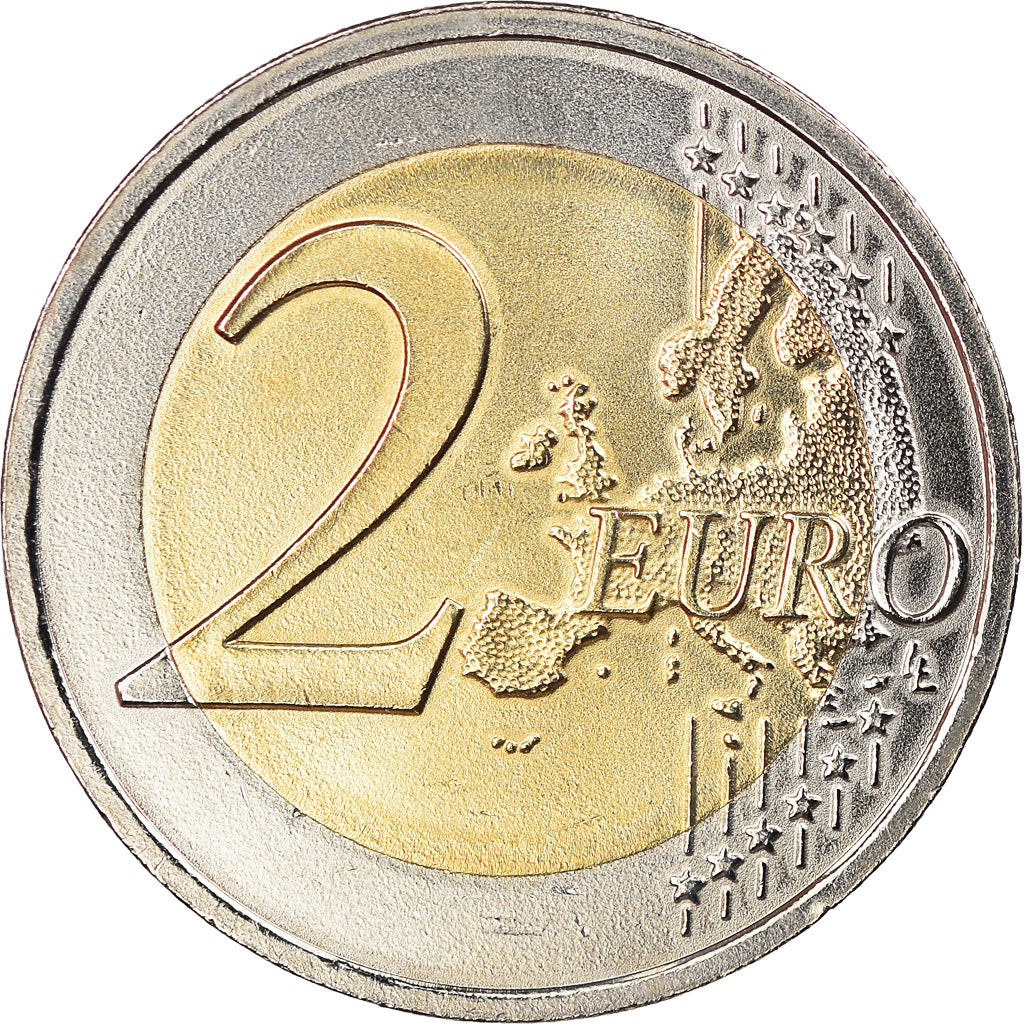 Latvia, 2 Euro, La cigogne noire, 2015, MS(63), Bi-Metallic