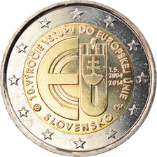Slovakia, 2 Euro, 10ème anniversaire de l adhesion à l' UE, 2014, Kremnica