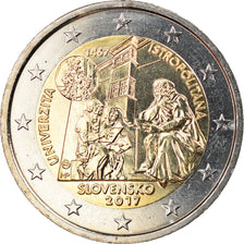 Slovakia, 2 Euro, Université Istropolitana, 2017, Kremnica, MS(63), Bi-Metallic
