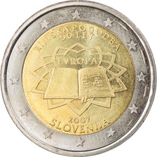 Slovenia, 2 Euro, Traité de Rome 50 ans, 2007, MS(63), Bi-Metallic, KM:Pn46