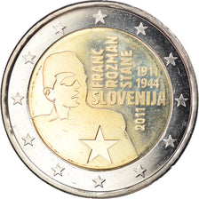 Slovenia, 2 Euro, Franc Rozman-Stane, 2011, MS(63), Bi-Metallic, KM:100