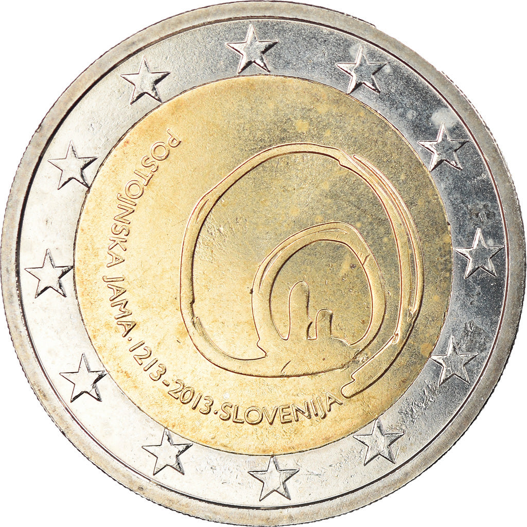 Slovenia, 2 Euro, Grotte de Postojna., 2013, MS(63), Bi-Metallic, KM:112