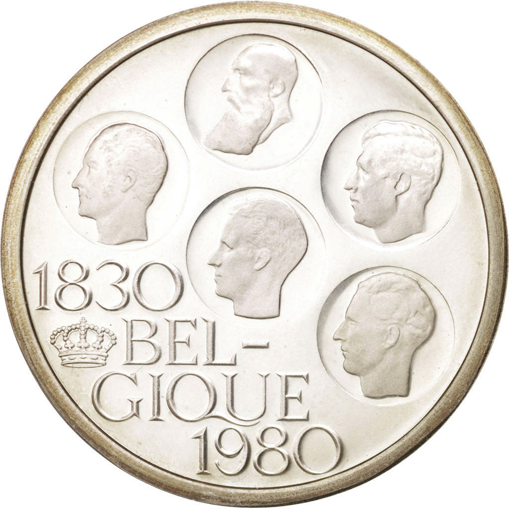 BELGIUM, 500 Francs, 500 Frank, 1980, Brussels, KM #161a, MS(63), Silver, 37,...