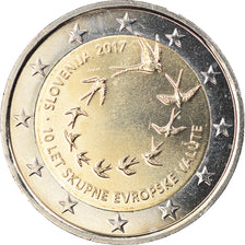 Slovenia, 2 Euro, 10ème anniversaire de l'introduction de l'euro, 2017, MS(63)