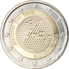 Slovenia, 2 Euro, Journée mondiale des abeilles, 2018, MS(63), Bi-Metallic