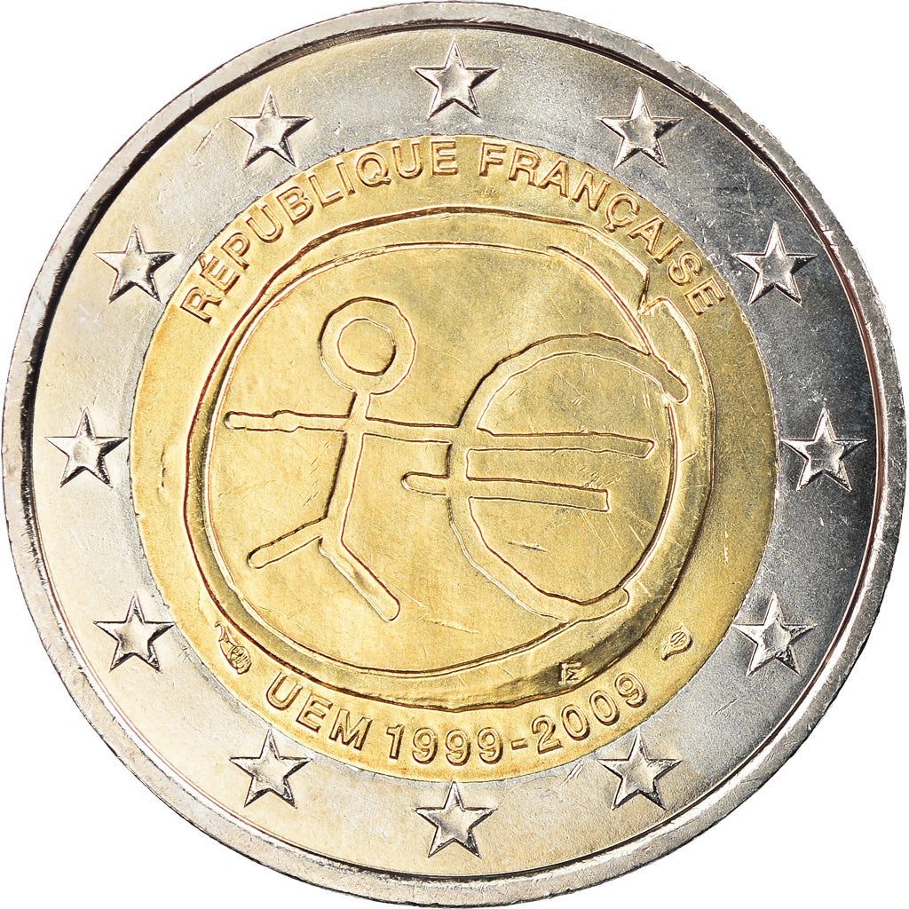 France, 2 Euro, EMU, 2009, Paris, MS(63), Bi-Metallic, KM:1590