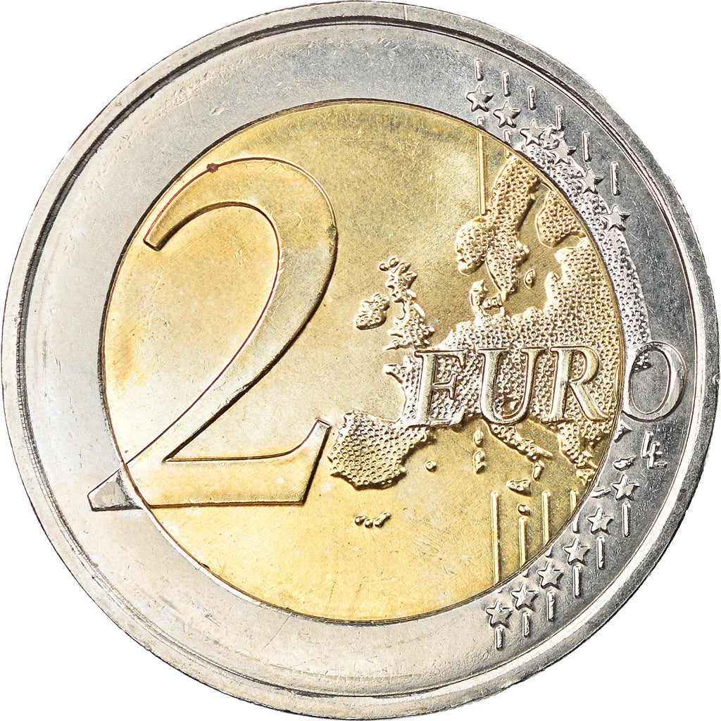França, 2 Euro, Traité de l'Elysée, 2013, Paris, MS(63), Bimetálico, KM:2094