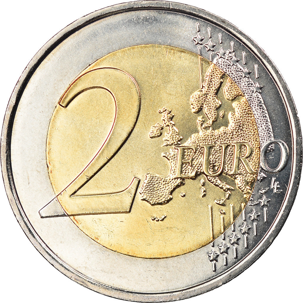 France, 2 Euro, D-Day, 2014, Paris, MS(63), Bi-Metallic