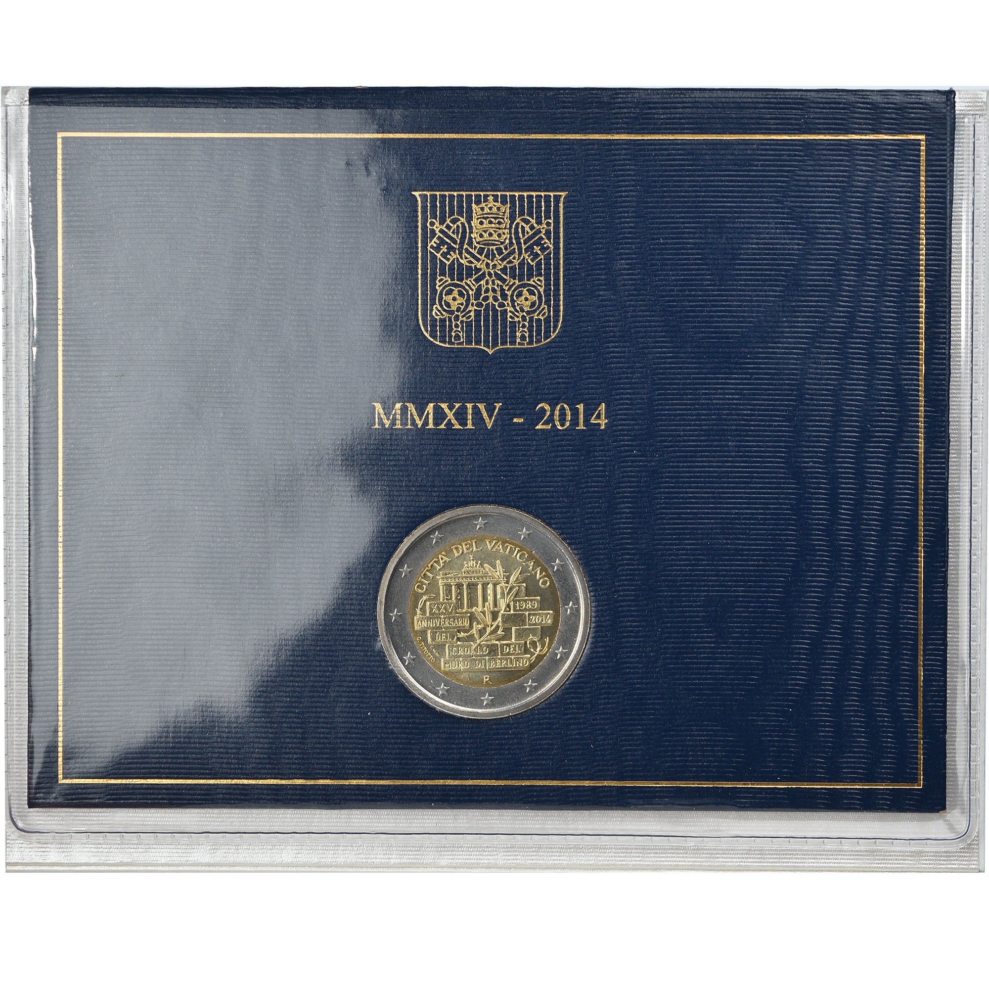 Vatican, 2 Euro, Chute du Mur de Berlin, 2014, MS(65-70), Bi-Metallic