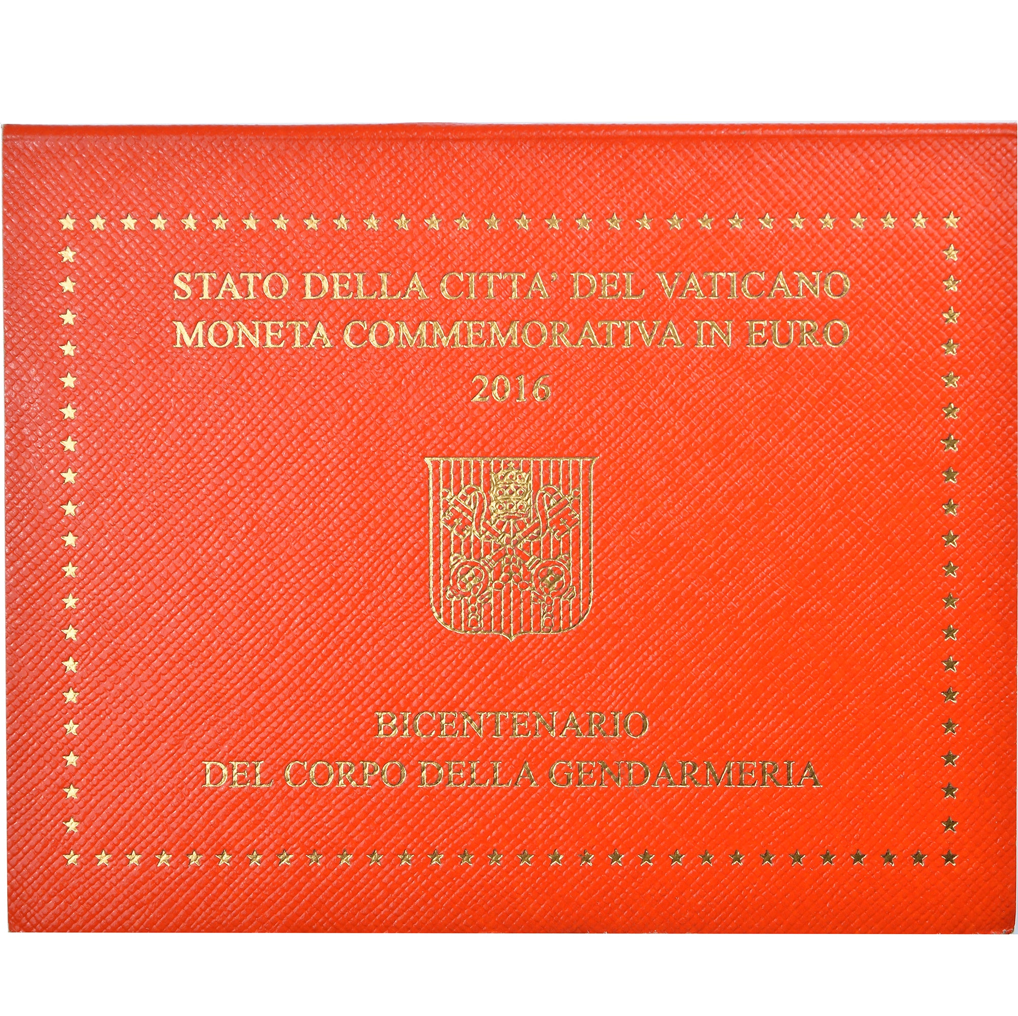 Vatican, 2 Euro, 200 ans de la gendarmerie du Vatican, 2016, MS(65-70)