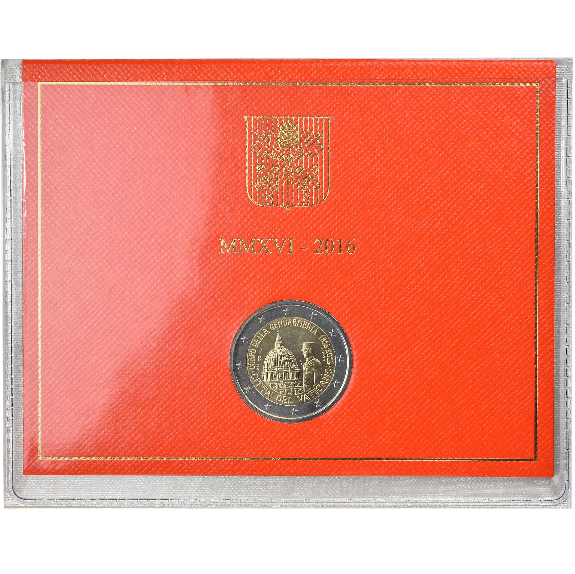 Vatican, 2 Euro, 200 ans de la gendarmerie du Vatican, 2016, MS(65-70)