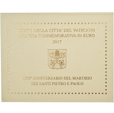 Vaticano, 2 Euro, Martyre de Saint Pierre et Saint Paul, 2017, FDC, Bimetálico