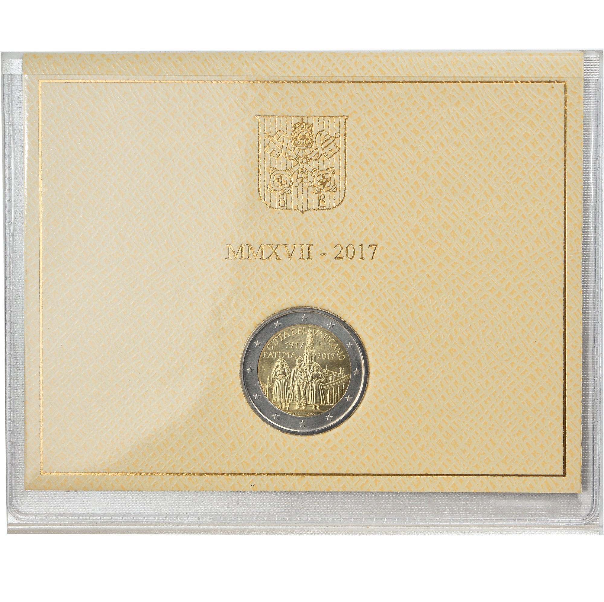 Vatican, 2 Euro, Apparitions de Fatima au Portugal, 2017, MS(65-70), Bi-Metallic