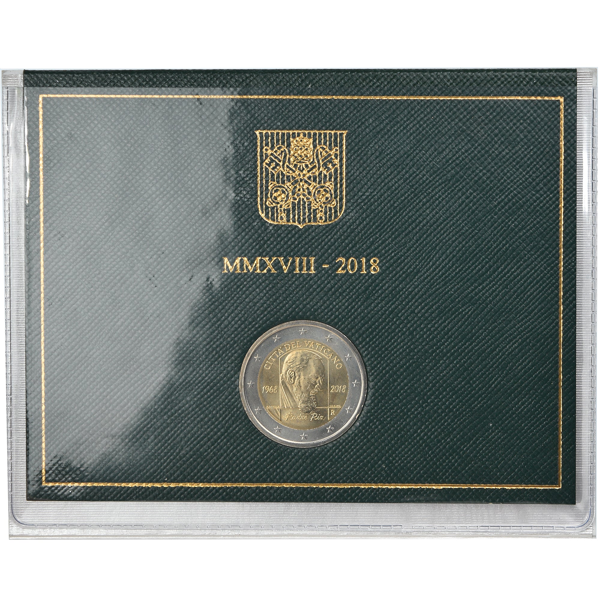 Vaticano, 2 Euro, 50ème anniversaire de la mort de Padre Pio, 2018, FDC
