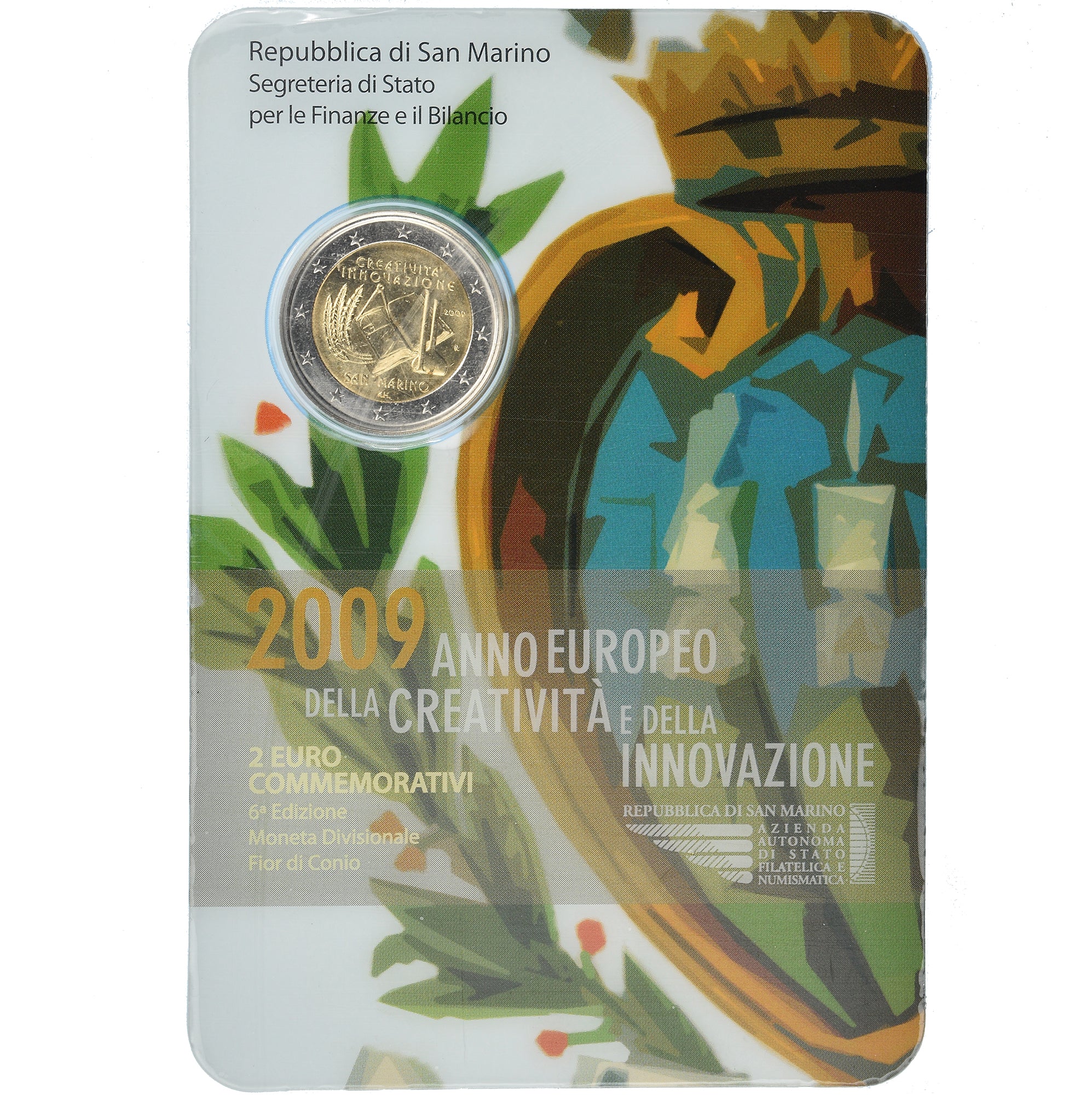 San Marino, 2 Euro, Année  de la création et de l'innovation, 2009, Rome