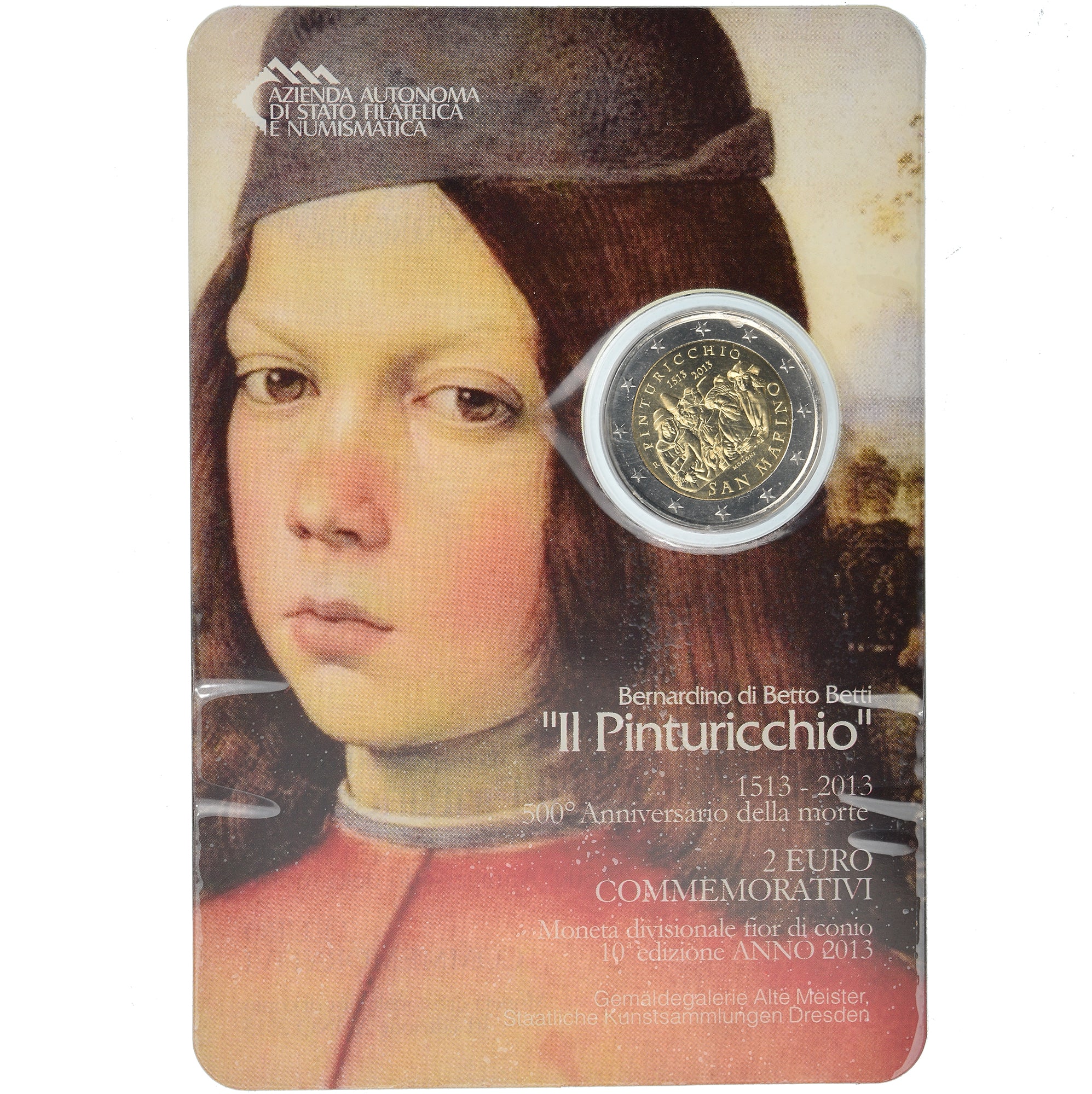 San Marino, 2 Euro, Il Pinturicchio, 2013, Rome, MS(65-70)