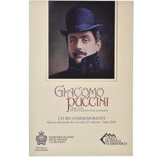 San Marino, 2 Euro, G. Puccini, 2014, Rome, MS(65-70)