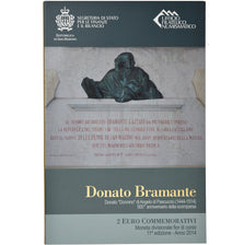 San Marino, 2 Euro, Donato Bramante, 2014, Rome, MS(65-70)