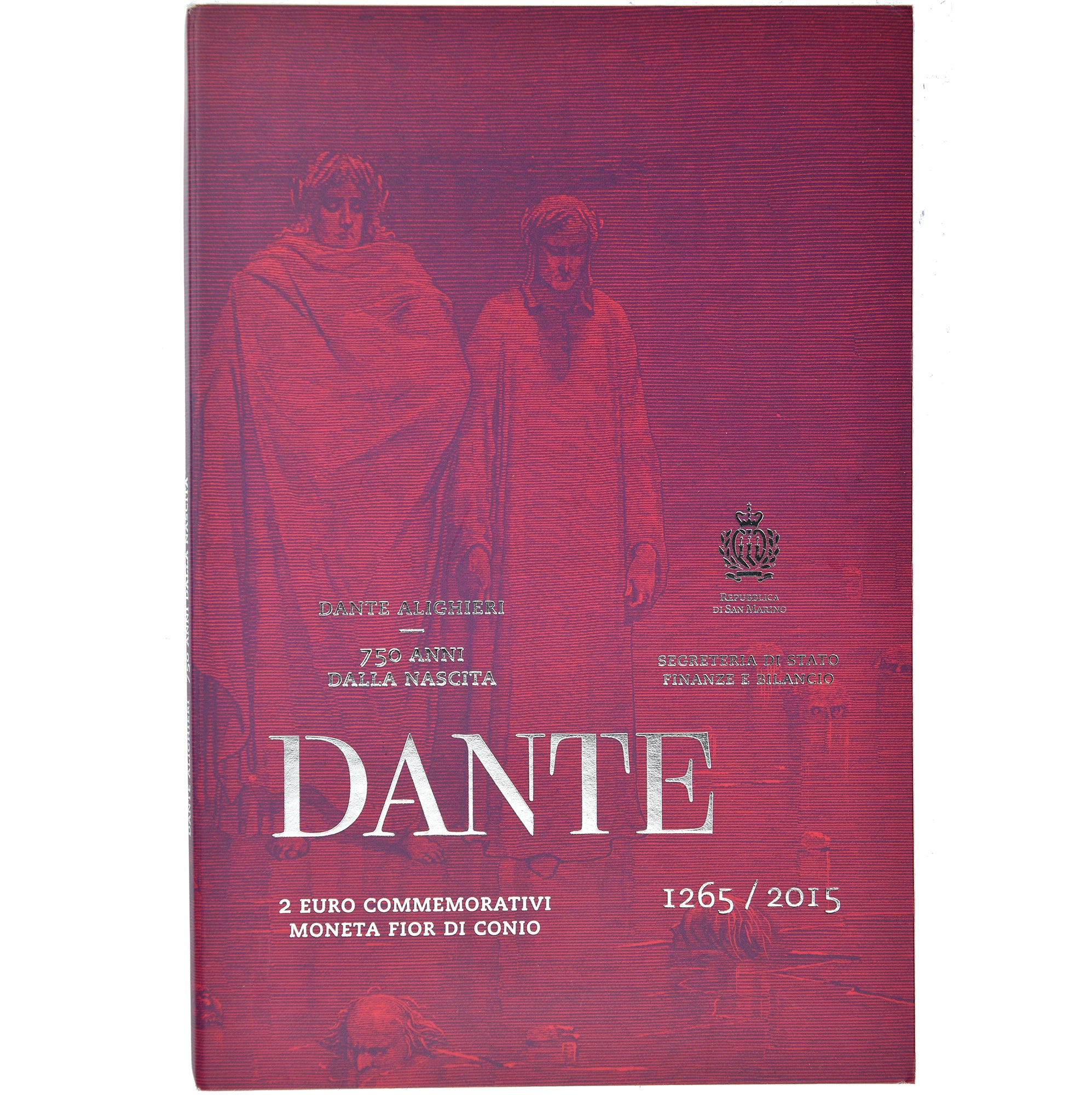 San Marino, 2 Euro, 750ème anniversaire de la naissance de Dante, 2015, Rome