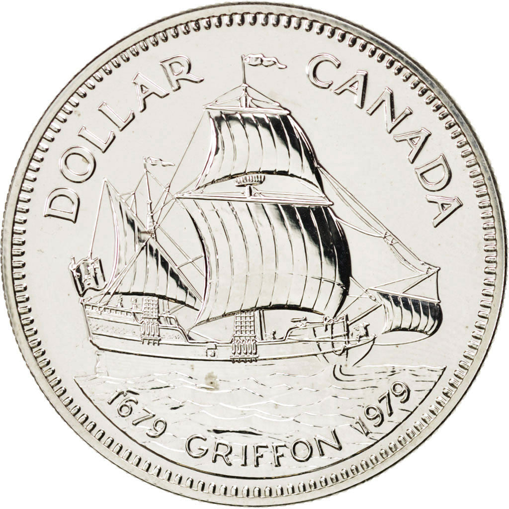 CANADA, Dollar, 1979, Royal Canadian Mint, KM #124, MS(64), Silver, 36, 23.47