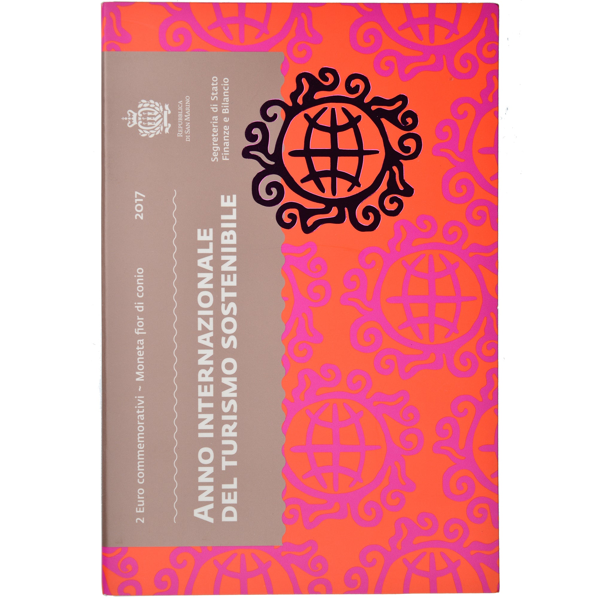 San Marino, 2 Euro, Développement durable du tourisme, 2017, Rome, MS(65-70)