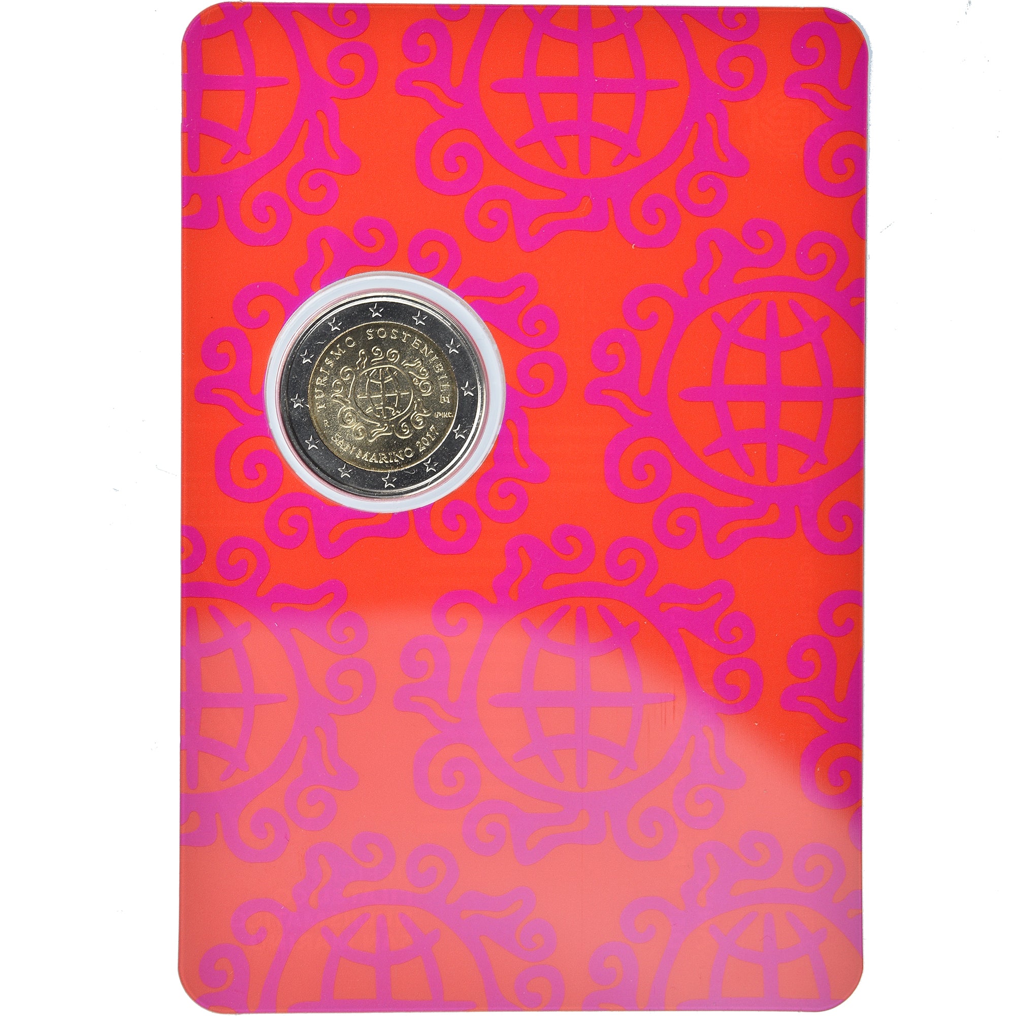 San Marino, 2 Euro, Développement durable du tourisme, 2017, Rome, MS(65-70)