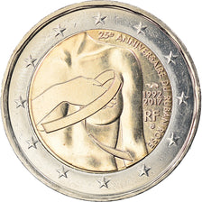 France, 2 Euro, 25e Anniversaire du ruban rose, 2017, Paris, SPL, Bi-Metallic