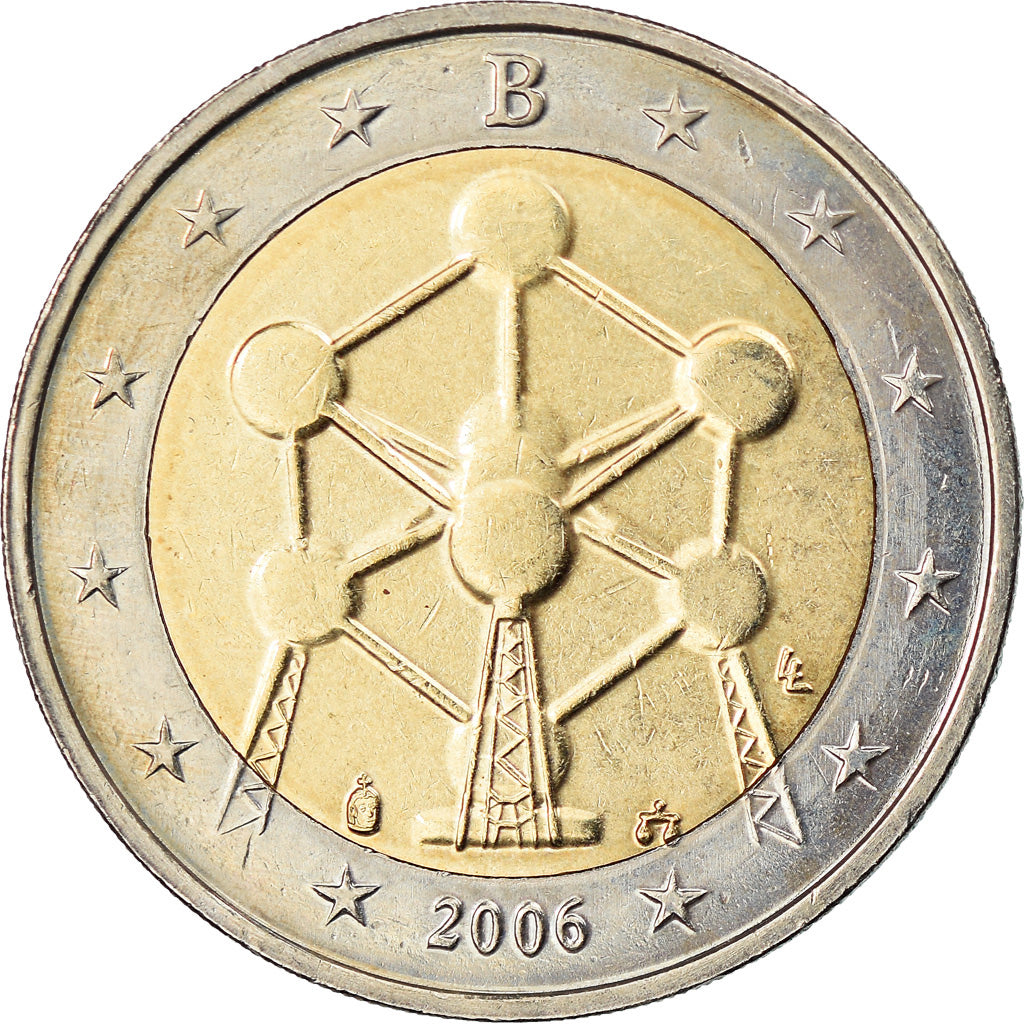 Bélgica, 2 Euro, Atomium, 2006, Brussels, EF(40-45), Bimetálico, KM:241