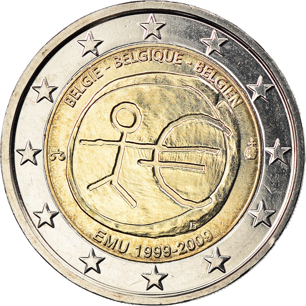 België, 2 Euro, EMU, 2009, Brussels, UNC-, Bi-Metallic, KM:282