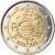 Belgium, 2 Euro, 10 ans de l'Euro, 2012, Brussels, MS(63), Bi-Metallic, KM:315