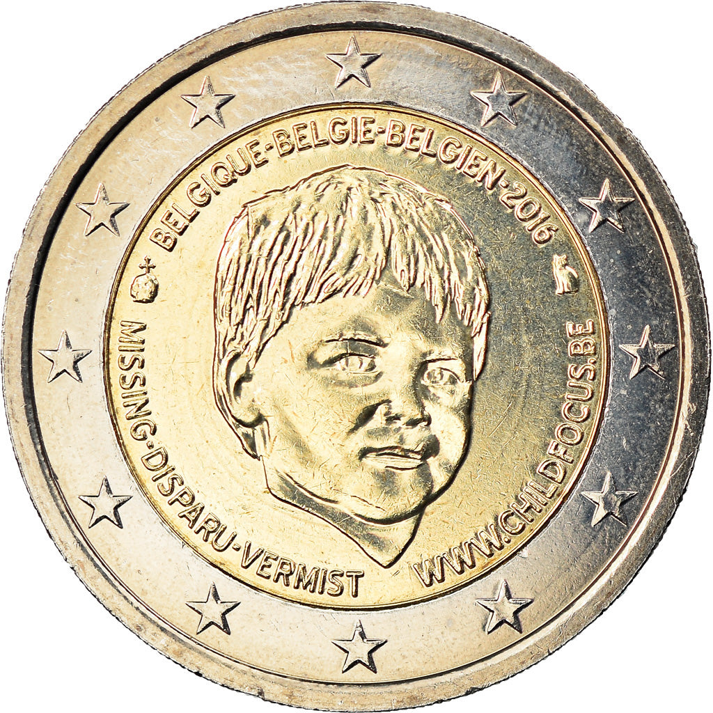 Belgium, 2 Euro, Organisation child focus, 2016, Brussels, MS(63), Bi-Metallic
