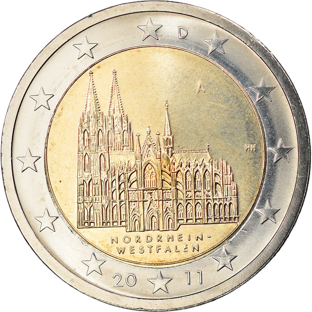 GERMANY - FEDERAL REPUBLIC, 2 Euro, Cologne, 2011, Berlin, MS(63), Bi-Metallic