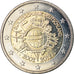 GERMANY - FEDERAL REPUBLIC, 2 Euro, 10 ans de l'Euro, 2012, Stuttgart, MS(63)