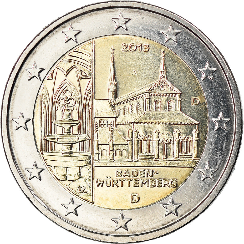 GERMANY - FEDERAL REPUBLIC, 2 Euro, Baden-Wurttemberg, 2013, Munich, MS(63)