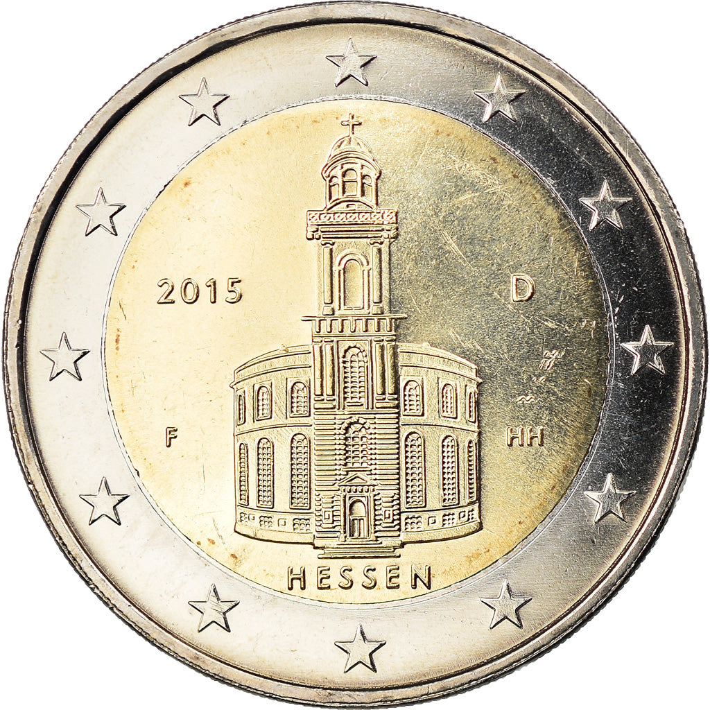 GERMANIA - REPUBBLICA FEDERALE, 2 Euro, Hessen, 2015, Stuttgart, SPL