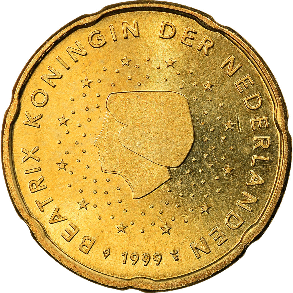 Nederland, 20 Euro Cent, 1999, Utrecht, UNC-, Tin, KM:238