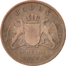 GERMAN STATES, Kreuzer, 1863, KM #242, EF(40-45), Copper, 21.6, 3.87