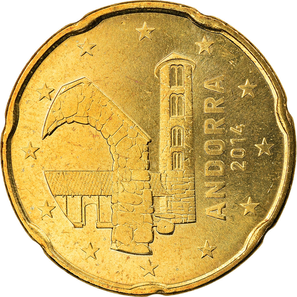 Andorra, 20 Euro Cent, 2014, SPL, Ottone