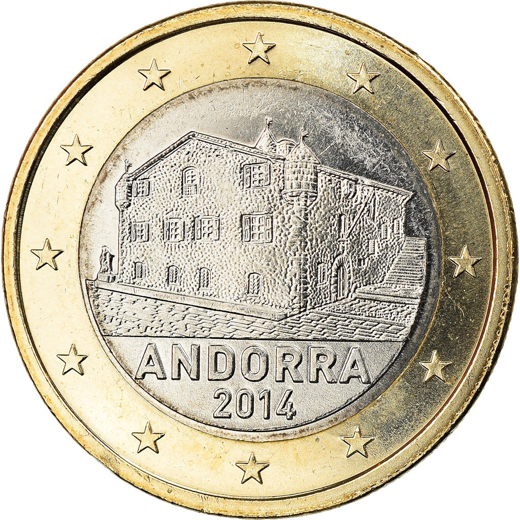 Andorra, 1 Euro, 2014, MS(63), Bi-Metallic